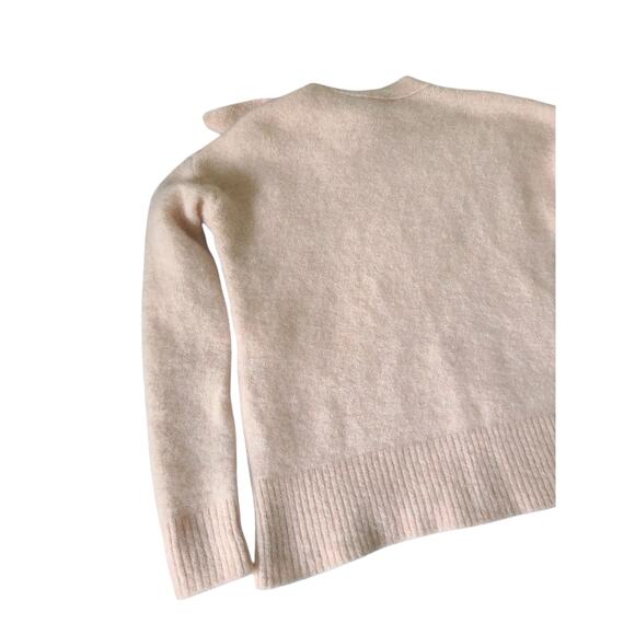 Sezane Zaria Bow Jumper Pale Pink Mohair Wool Sweater Size XS - Picture 9 of 10
